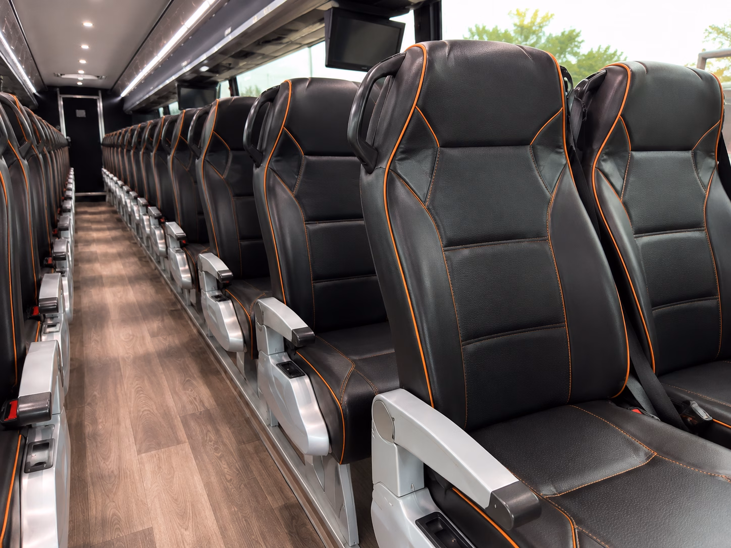 brea charter bus rental inside