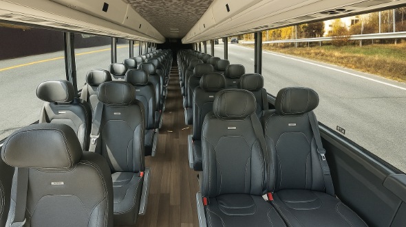 Interior of Charter Bus Company La Habra's 15 Passenger Minibus in La Habra