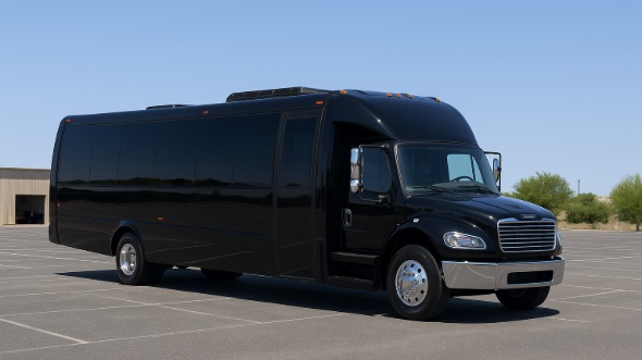 Exterior of Charter Bus Company La Habra's 18 Passenger Minibus in La Habra