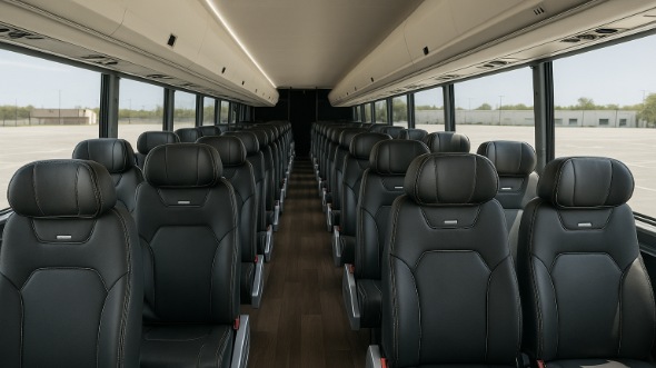 Interior of Charter Bus Company La Habra's 20 Passenger Mini bus in La Habra