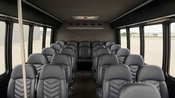 Interior of Charter Bus Company La Mirada's 25 Passenger Mini bus in La Mirada