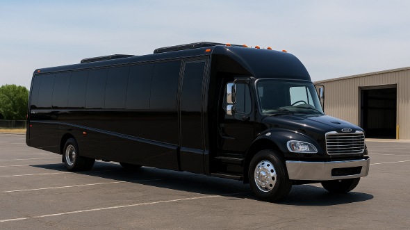 Exterior of Charter Bus Company La Habra's 25 Passenger Mini bus in La Habra