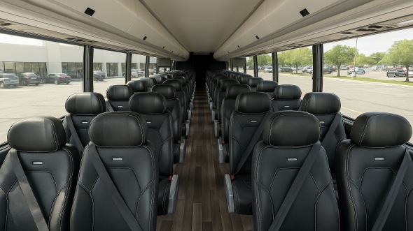 Interior of Charter Bus Company La Habra's 30 Passenger Minibus in La Habra