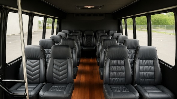 la habra 18 passenger minibus inside