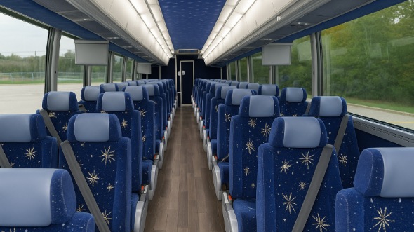 la habra 54 passenger charter bus inside