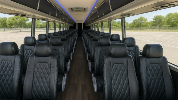 la habra 55 passenger charter bus inside