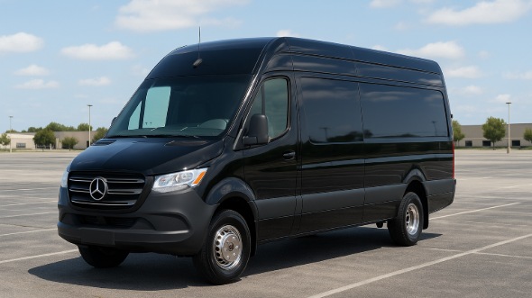 Exterior of Charter Bus Company La Habra's Sprinter Limo in La Habra