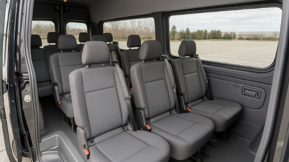 Interior of Charter Bus Company La Habra's Sprinter Van Rental With Driver in La Habra